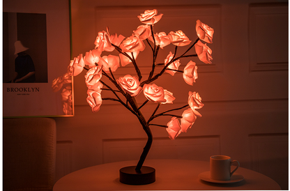 Rose flower lamp