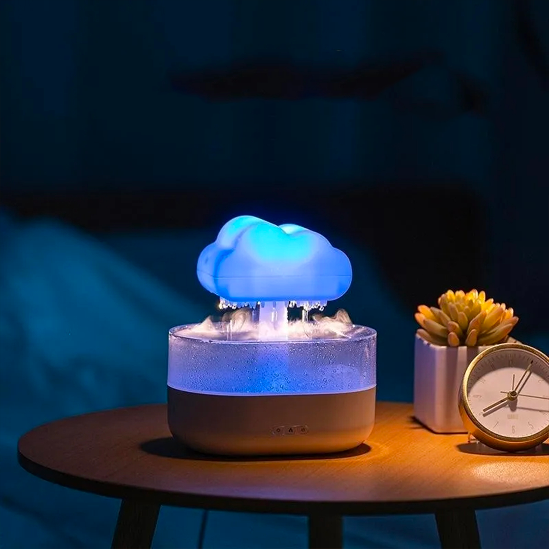 Rain cloud night light humidifier