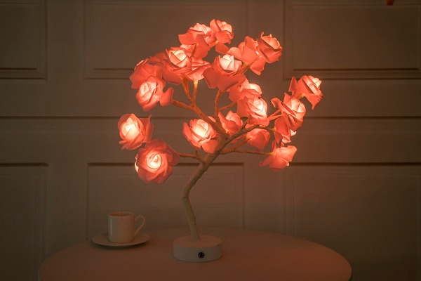 Rose flower lamp