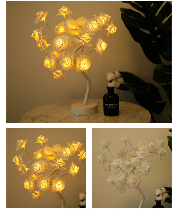 Rose flower lamp