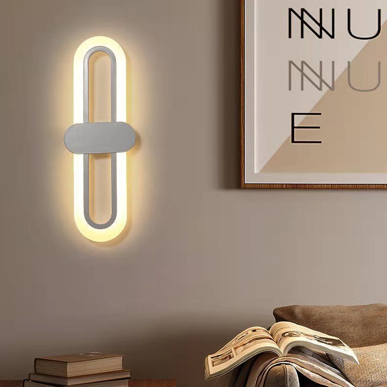 Oval LED wall lamp