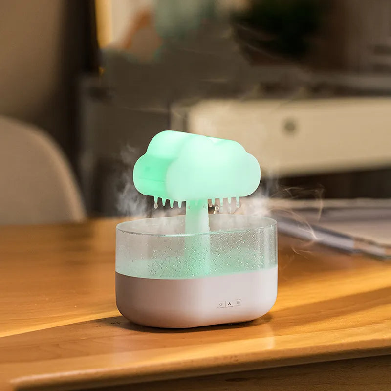 Rain cloud night light humidifier