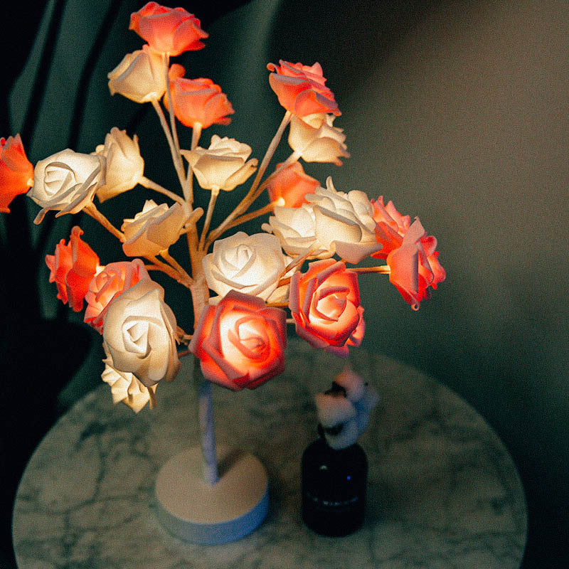 Rose flower lamp