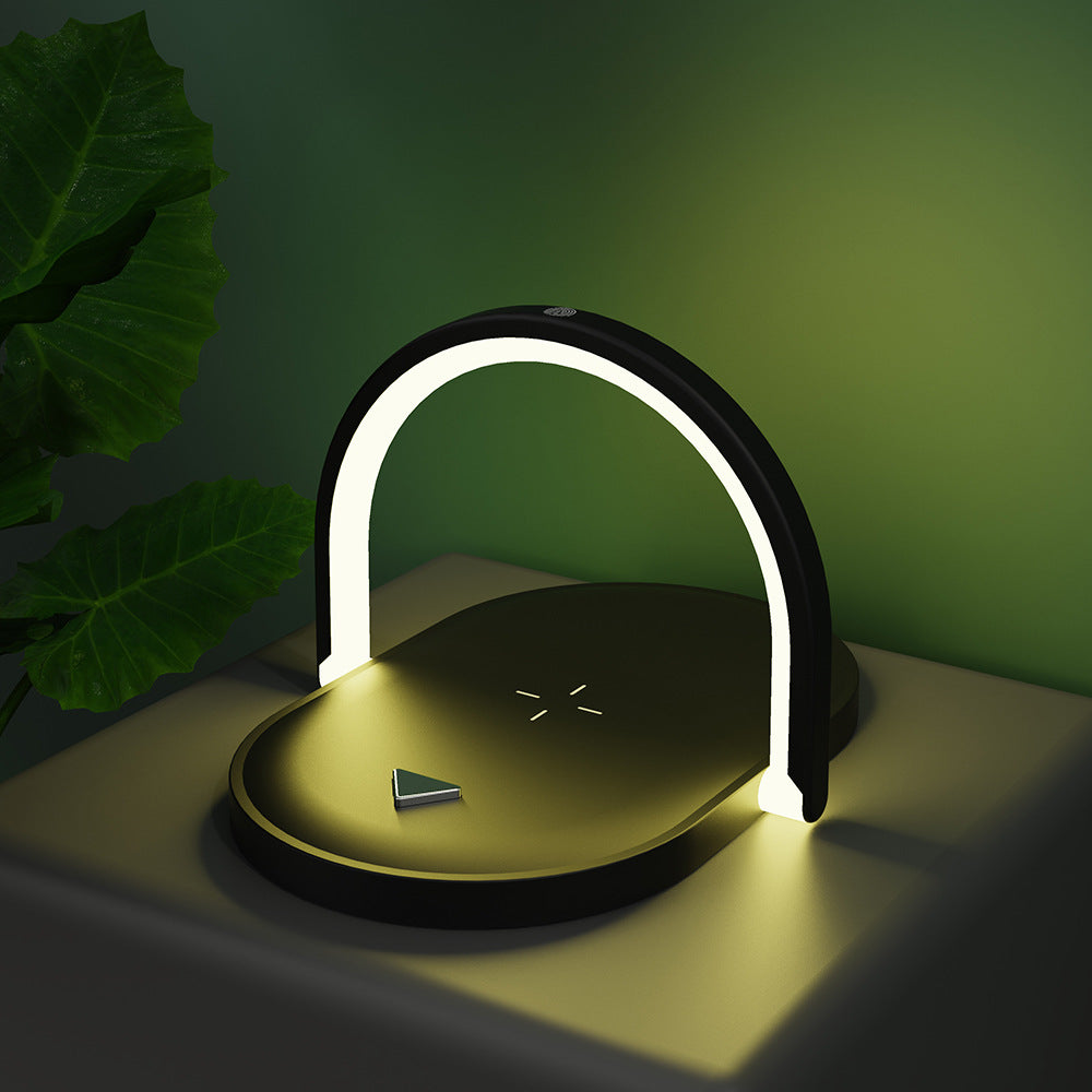 Wireless charging station for night lighting