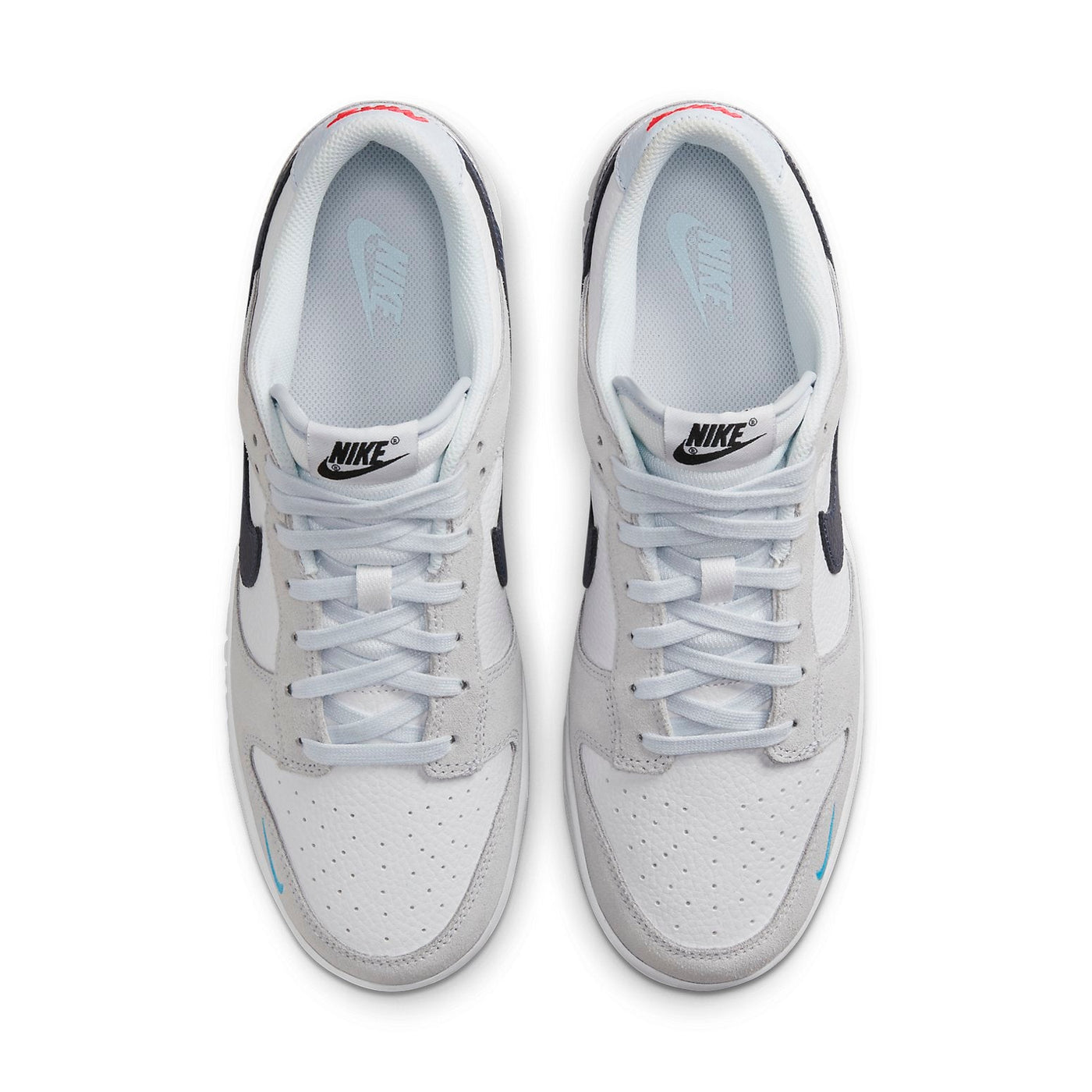 Nike Dunk Low 'Mini Swoosh - White Grey Navy Aqua' FJ4227-001