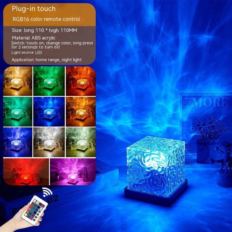 Night light crystal table lamp