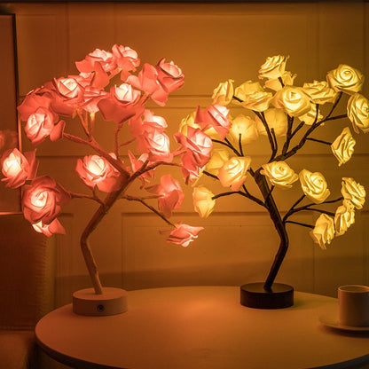 Rose flower lamp