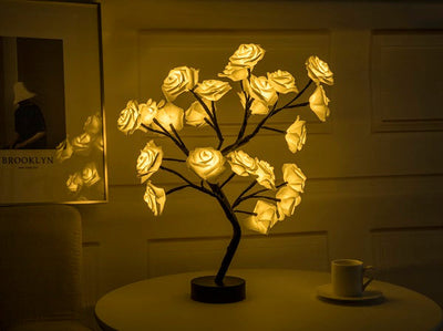 Rose flower lamp