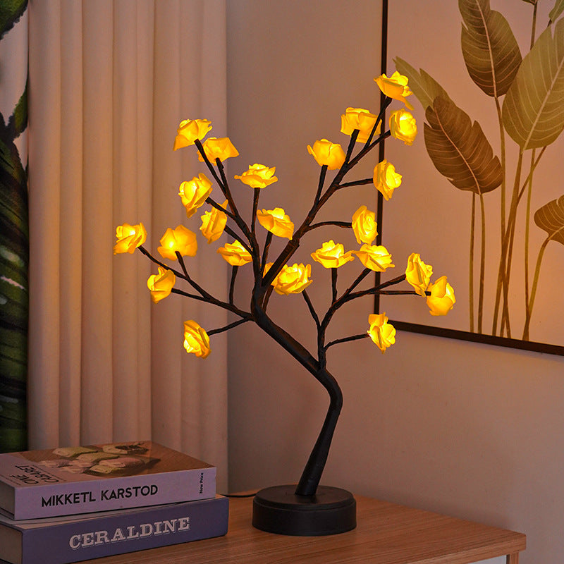 Flower tree rose lamps