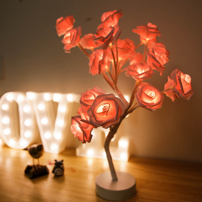 Rose flower lamp