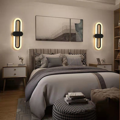 Oval LED wall lamp