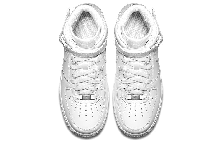 (WMNS) Nike Air Force 1 Mid 07 Leather 'Triple White' 366731-100