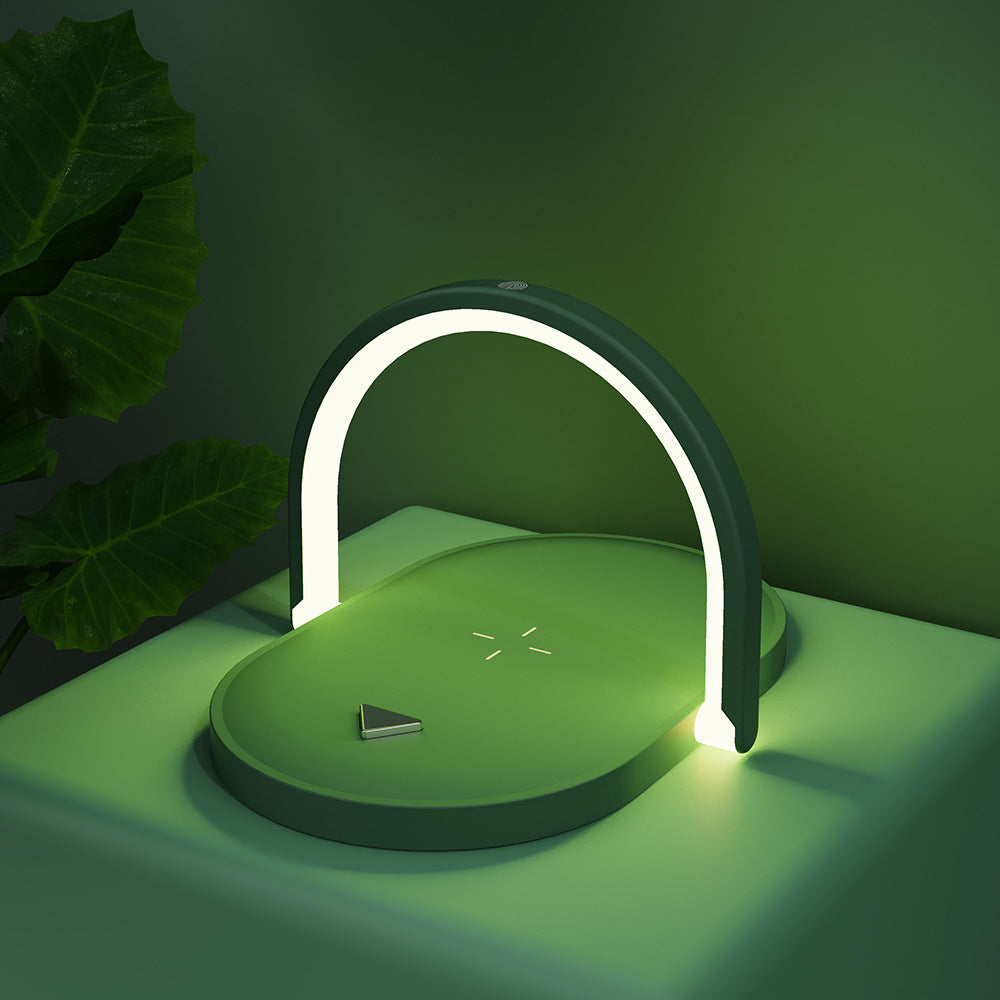 Wireless charging station for night lighting