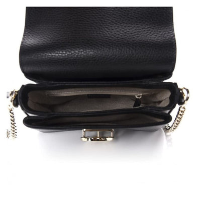 Gucci Interlocking G Black Leather Chain Shoulder Bag 510302