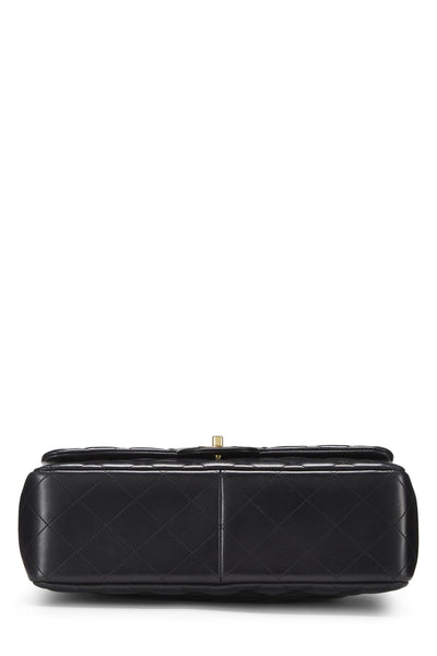 Chanel, Pre-Loved Black Quilted Lambskin New Classic Double Flap Jumbo, Black