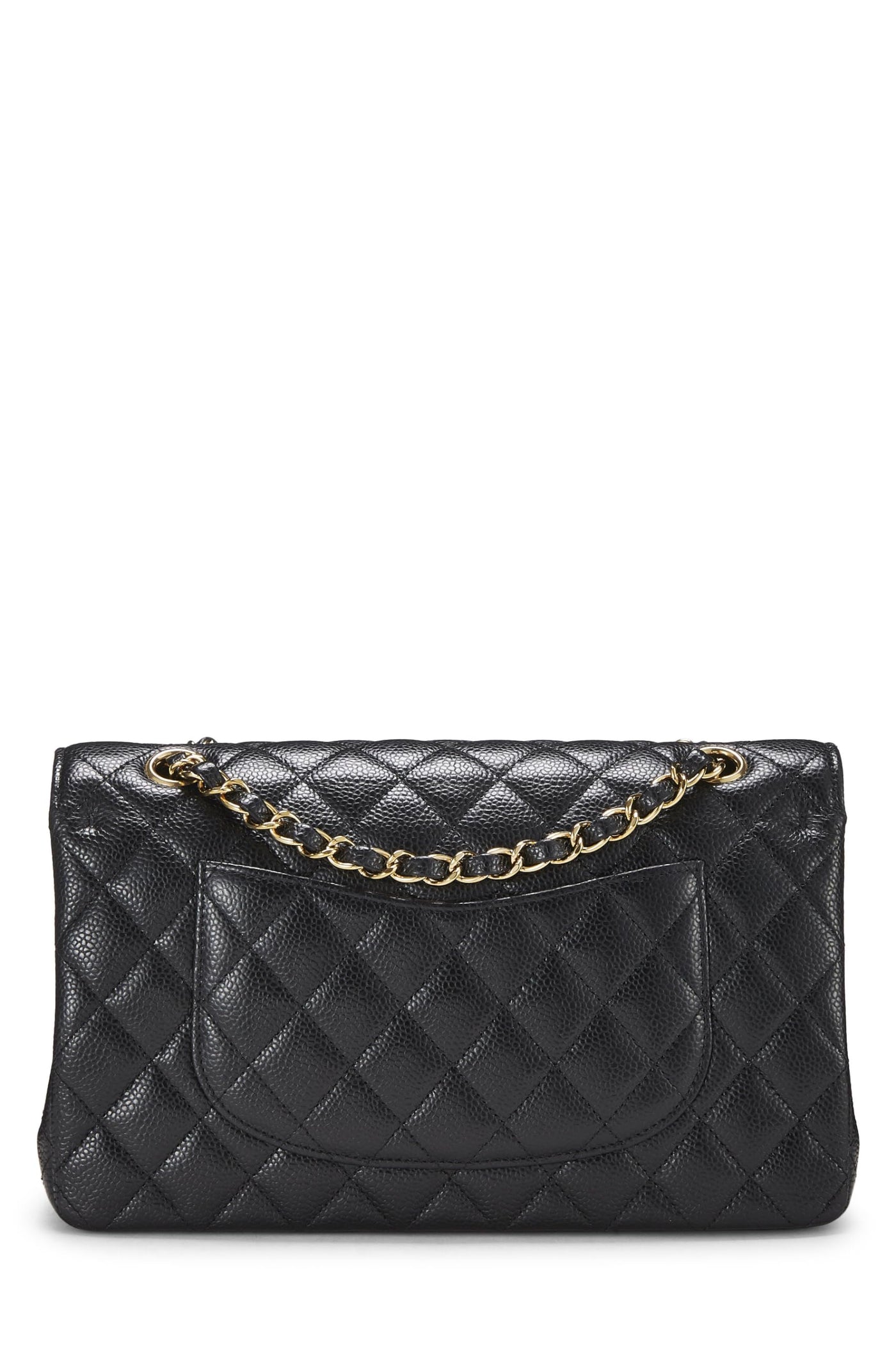 Chanel, Pre-Loved Black Quilted Caviar Classic Double Flap Medium, Black