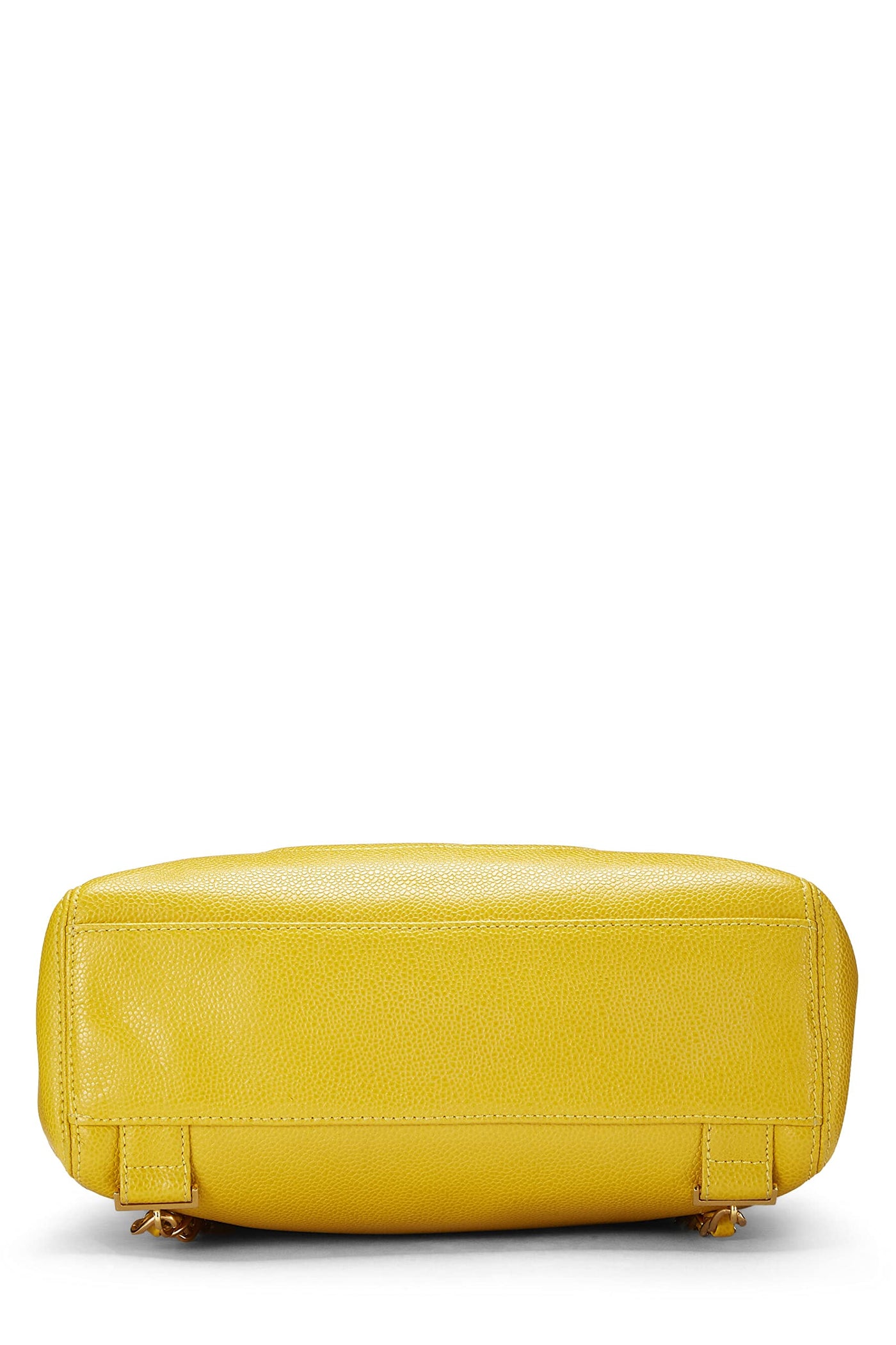 Chanel, Pre-Loved Yellow Caviar 'CC' Backpack, Yellow