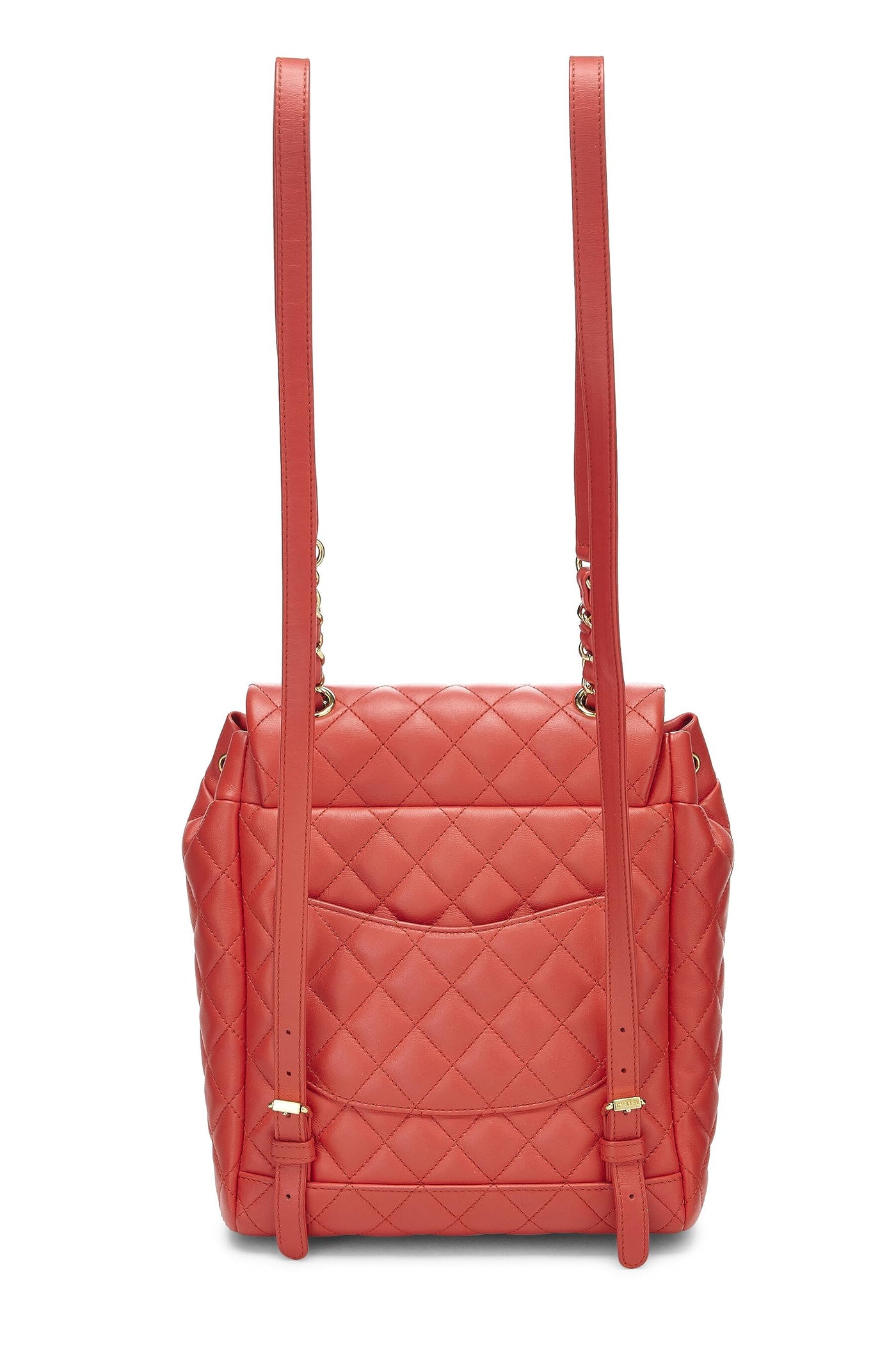 Chanel, Pre-Loved Red Quilted Lambskin Urban Spirit Backpack Small, Red