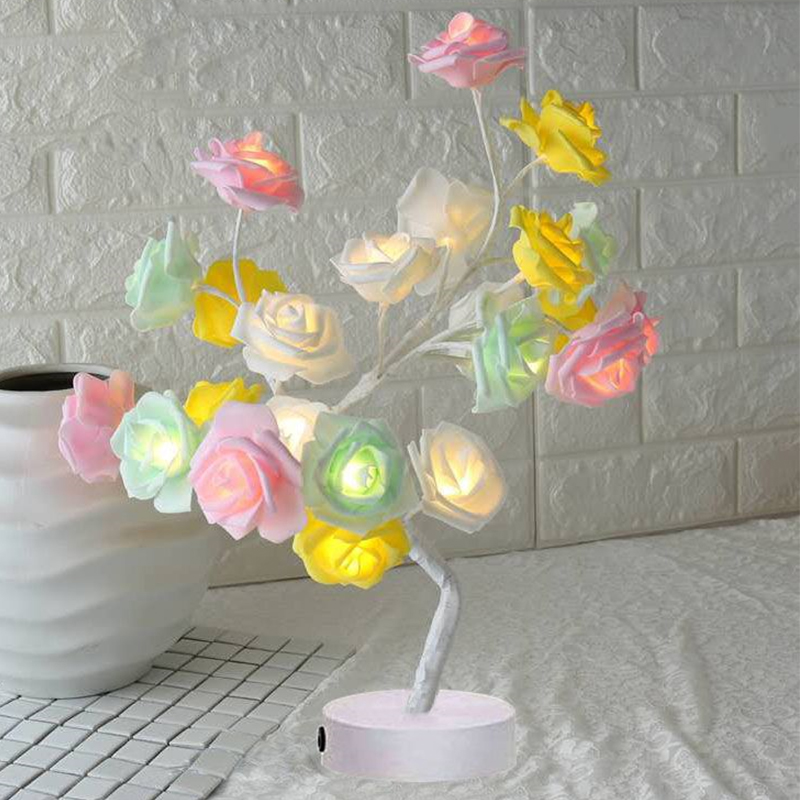 Rose flower lamp