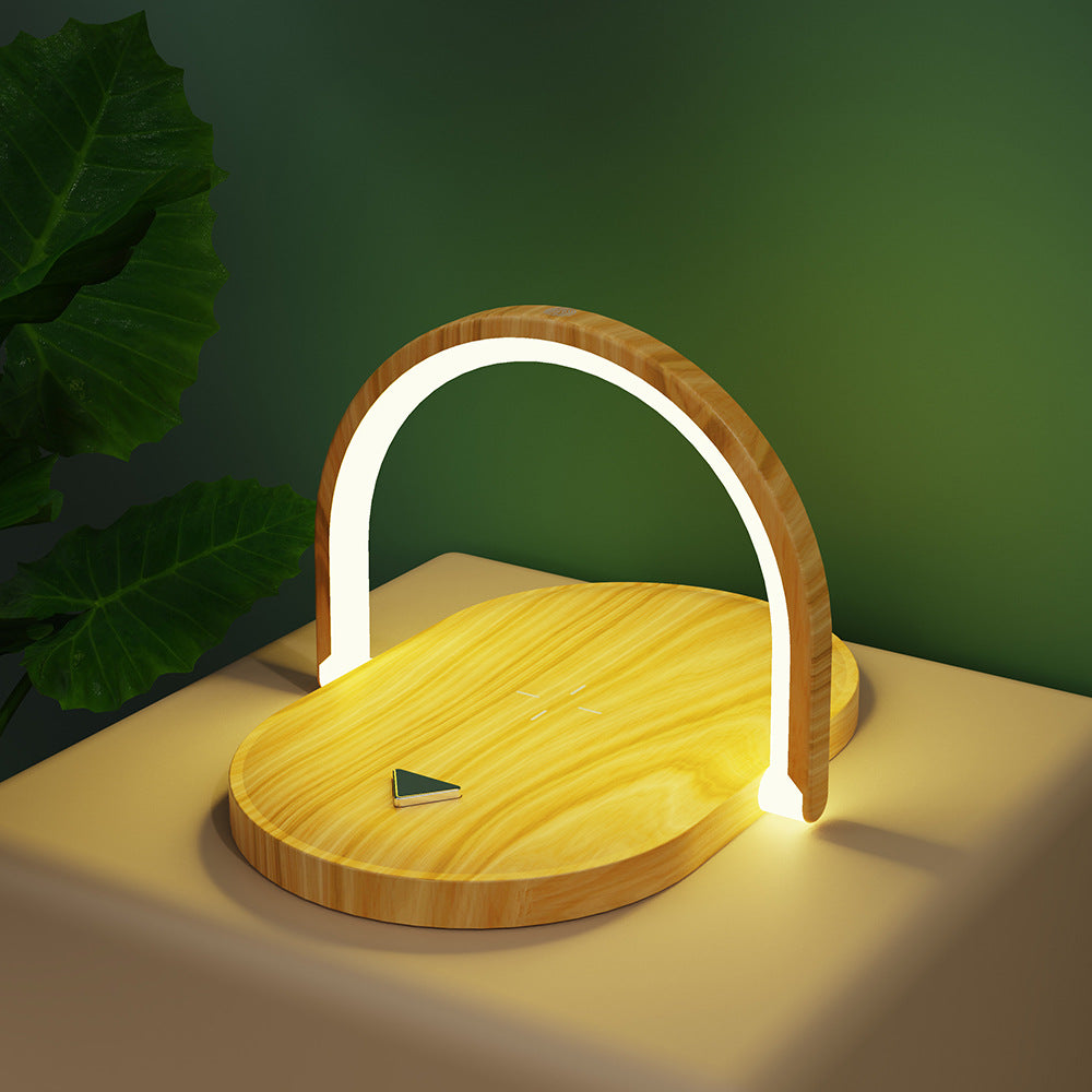 Wireless charging station for night lighting