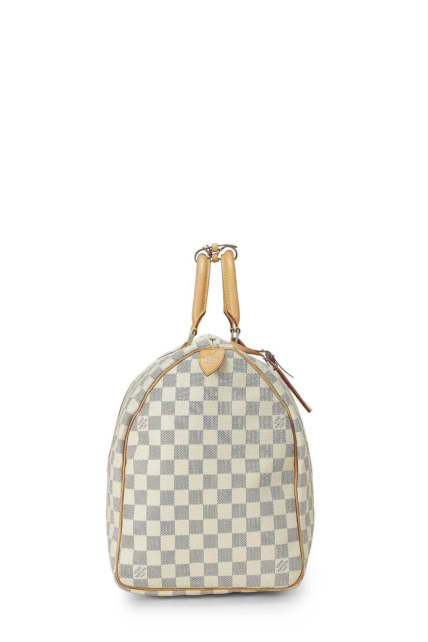 Louis Vuitton, Pre-Loved Damier Azur Keepall 50, White