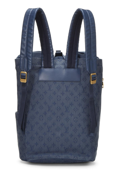 Louis Vuitton, Pre-Loved Blue Monogram Denim Chalk Backpack, Blue