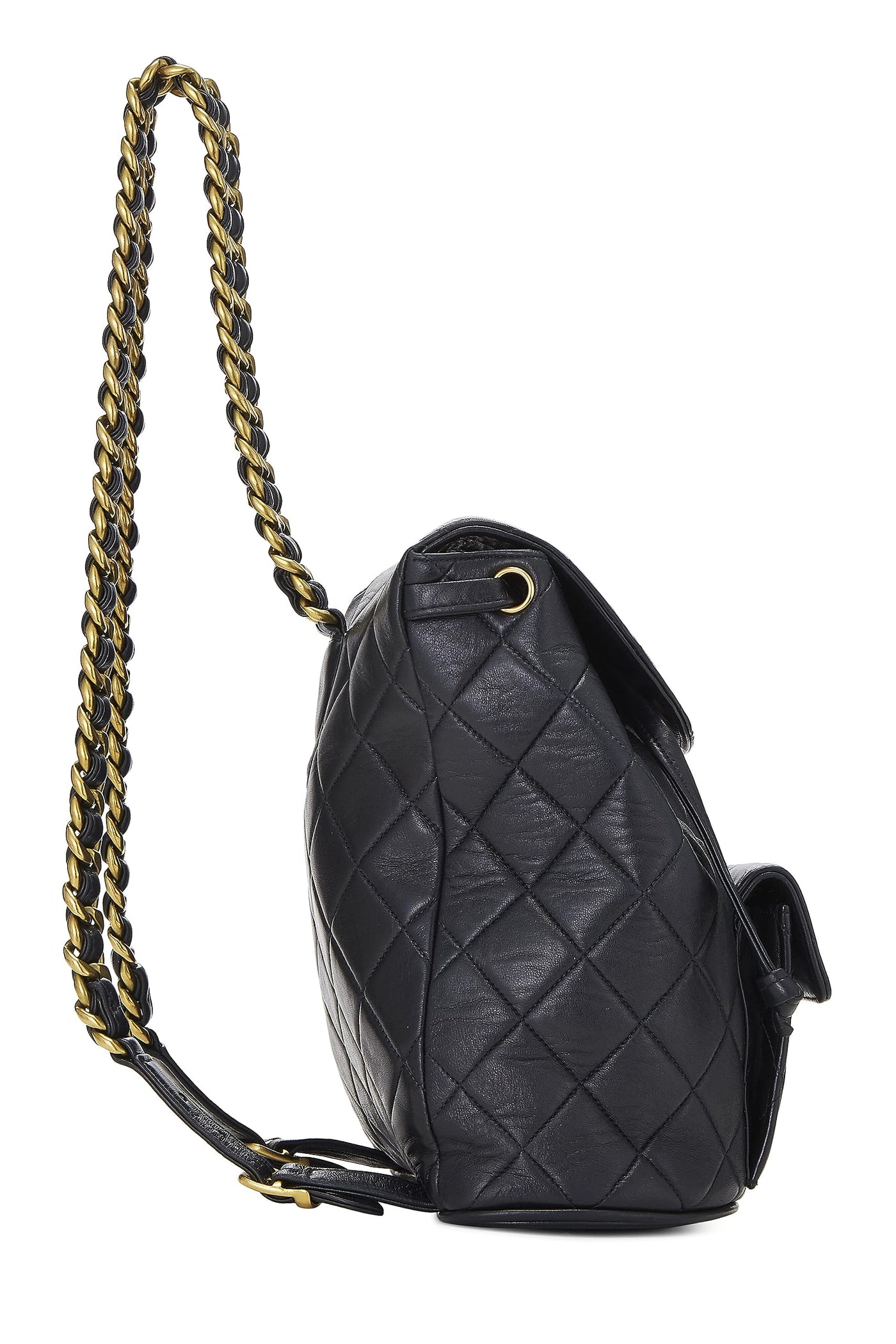 Chanel, Pre-Loved Black Quilted Lambskin 'CC' Classic Backpack Small, Black