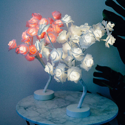 Rose flower lamp