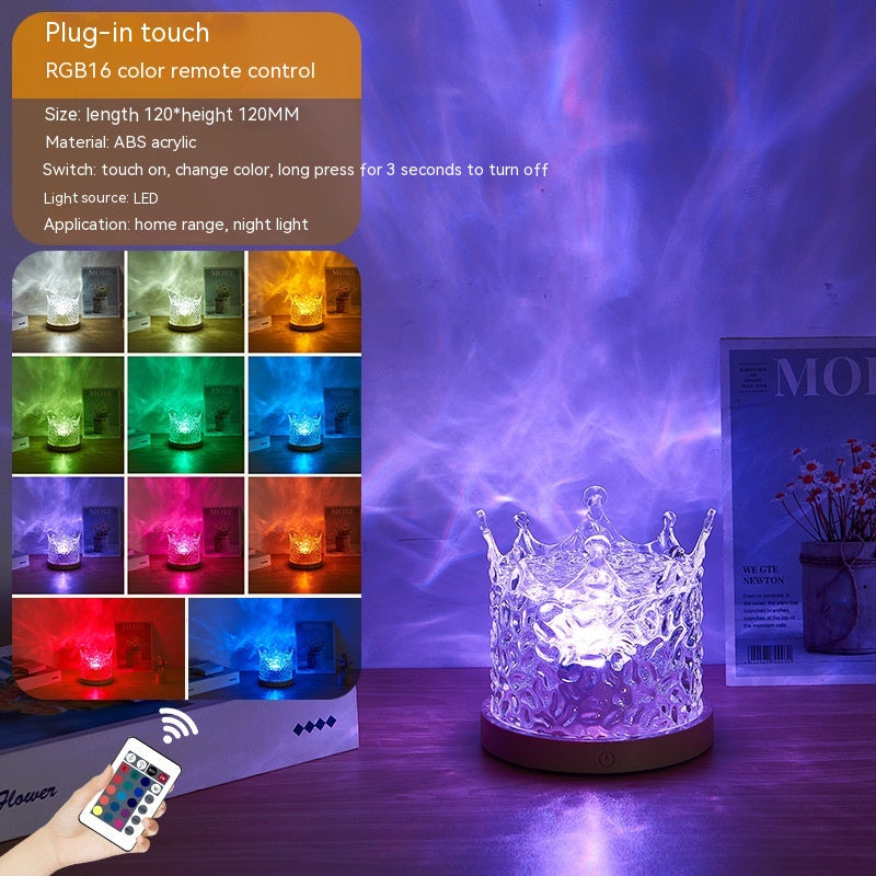 Night light crystal table lamp