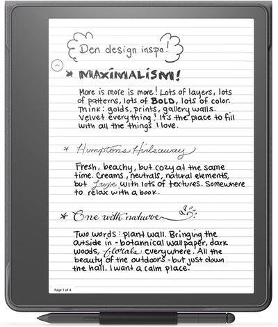 Amazon Kindle Scribe E-Reader 10.2-Inch Display With Basic Pen Or Premium Pen and Essential Bundle Option 16GB - Grey