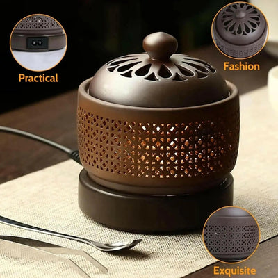 Ceramic Electric Incense Burner, Electronic Aroma Diffuser