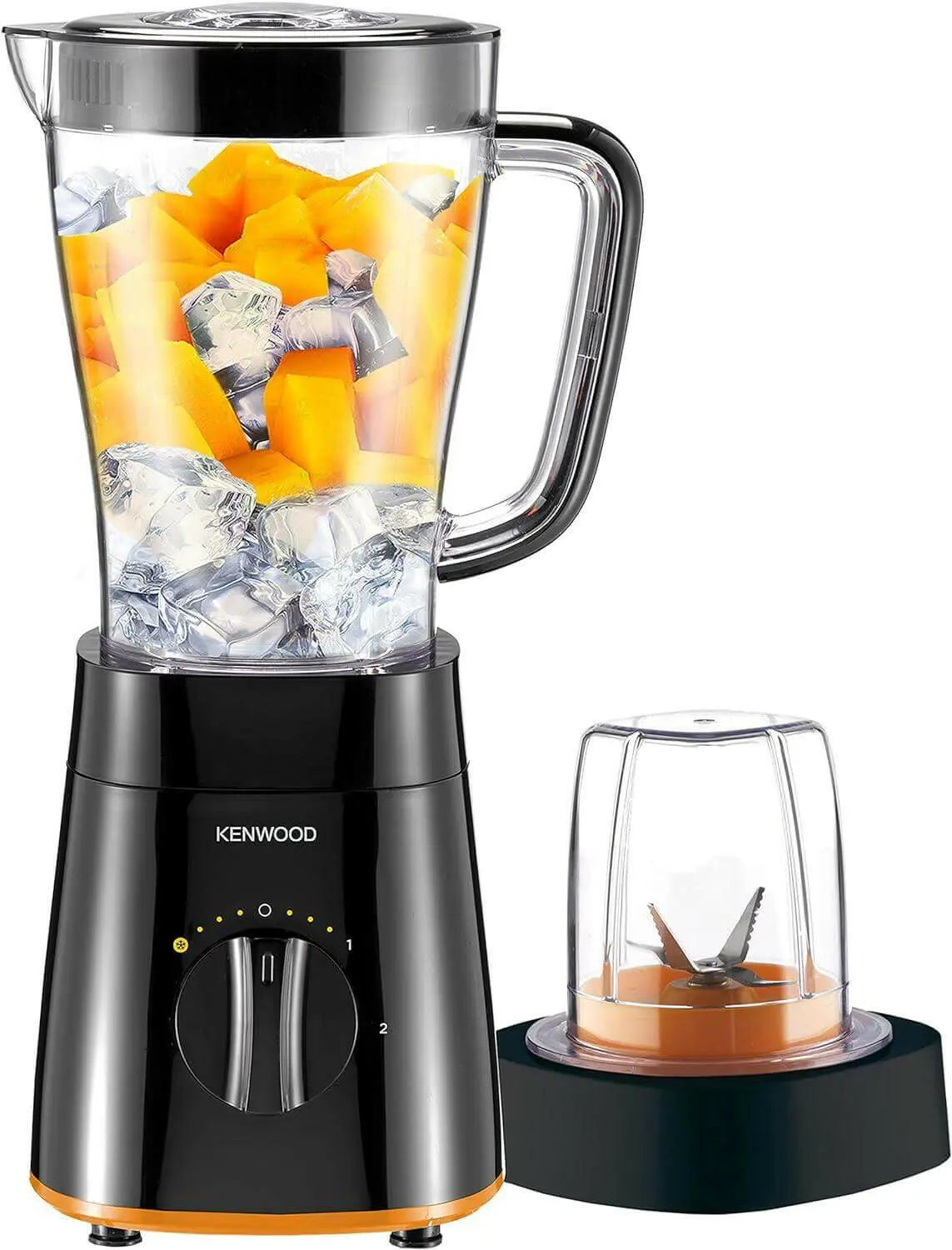 Kenwood Blender 500W Smoothie Blender/Smoothie Maker 1.5L With Multi Mill (Grinder/Chopper), Ice Crush Function Blp15.150Bk Black