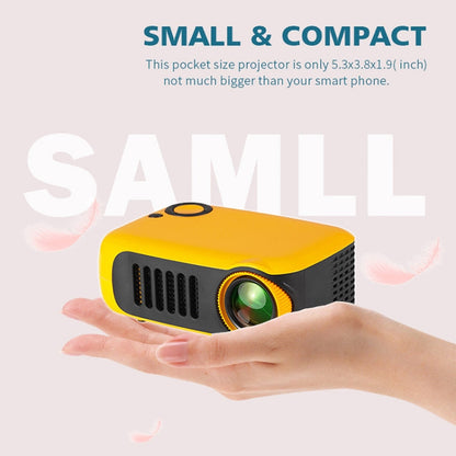 A2000 1080P Mini Portable Smart Projector Children Projector, (Black)