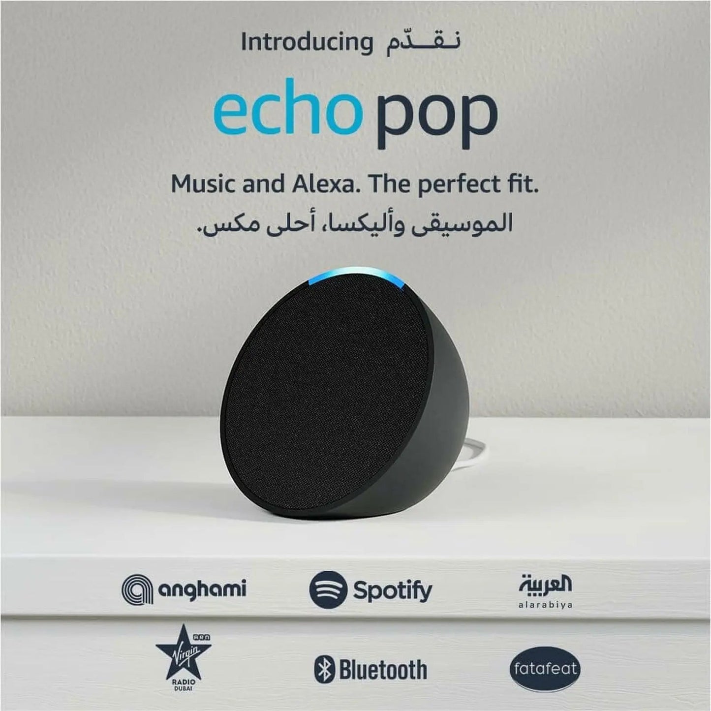 Echo Pop | Full sound compact Wi-Fi & Bluetooth smart speaker with Alexa