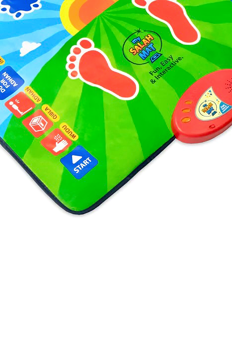 Smart Educational Salah Prayer Mat For Kids - Blue