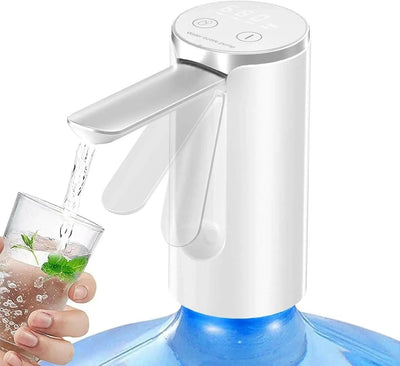 Hoteon Automatic Water Dispenser Pump, 3 Quantitative Foldable USB Rechargeable Electric Mini Water Pump for 20 Litre Bottle Can for Home