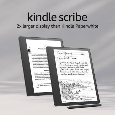 Amazon Kindle Scribe E-Reader 10.2-Inch Display With Basic Pen Or Premium Pen and Essential Bundle Option 16GB - Grey