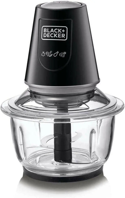 BLACK+DECKER 400W 1.2L Vertical Glass Chopper/Mincer XXL