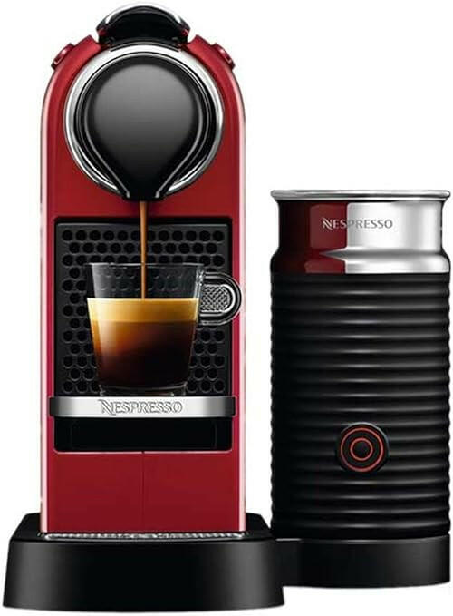 Nespresso Citiz And Milk Coffee Machine, Red, C123-ME-CR-NE