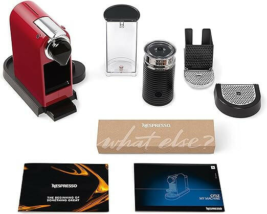 Nespresso Citiz And Milk Coffee Machine, Red, C123-ME-CR-NE