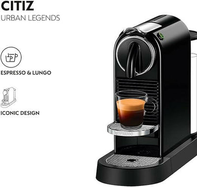 Nespresso Citiz Coffee Machine, Black, D113-ME-BK-NE