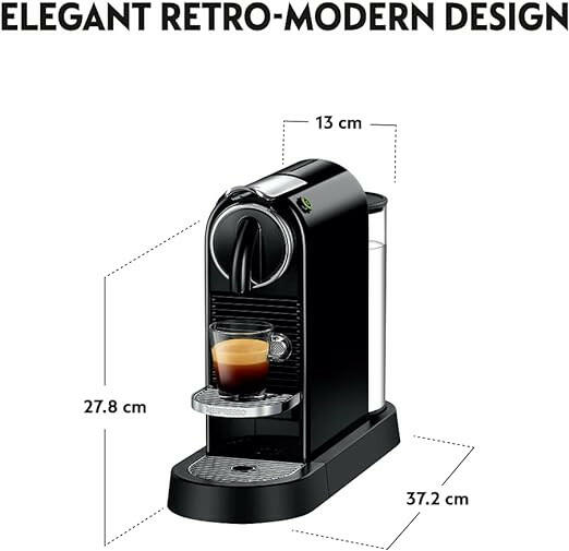 Nespresso Citiz Coffee Machine, Black, D113-ME-BK-NE