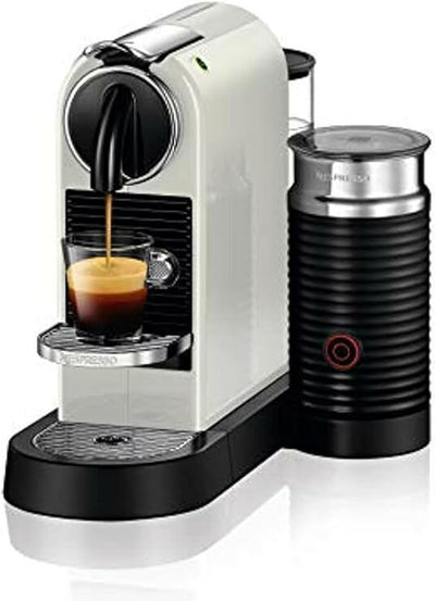 Nespresso Citiz and Milk Coffee Machine, White, D123-ME-WH-NE