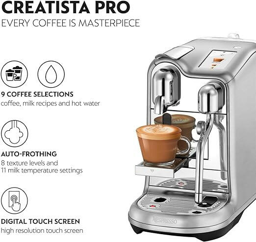 Nespresso Creatista Pro Coffee Machine, Steel