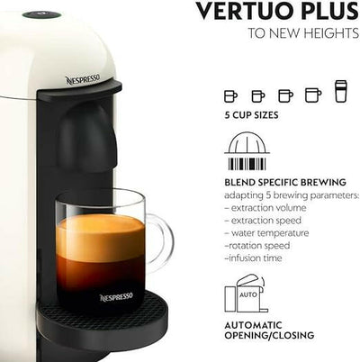 Nespresso Vertuo Plus Coffee Machine, White, GCB2-GB-WH