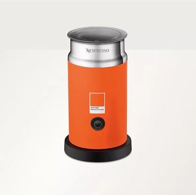 Nespresso x Pantone Limited Edition Summer Collection Aeroccino 3, Easy to Use, Dishwasher Safe, Electric Milk Frother - Mandarin Orange