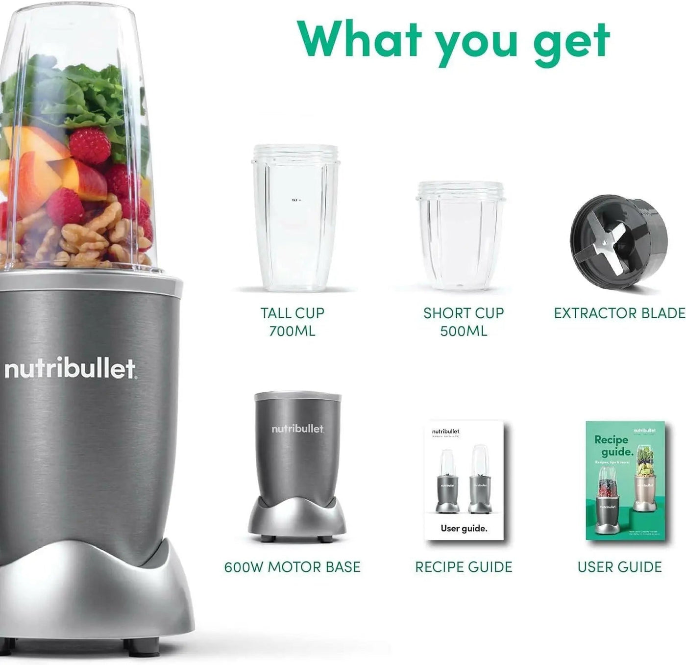 NutriBullet Countertop Blender 900 Watt , NB-101B , "2 year Warranty"