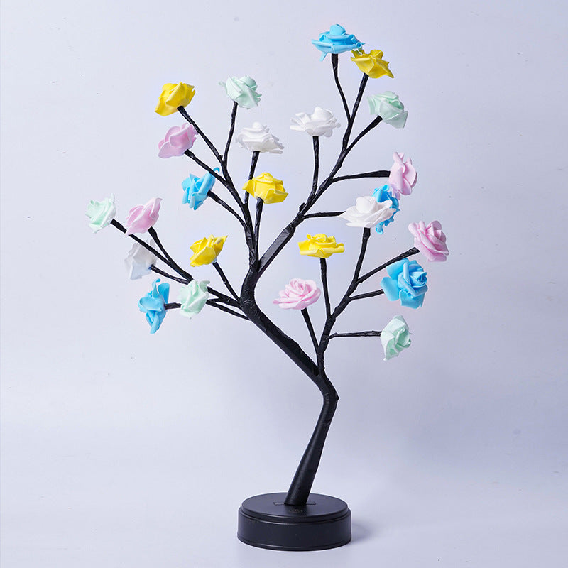 Flower tree rose lamps