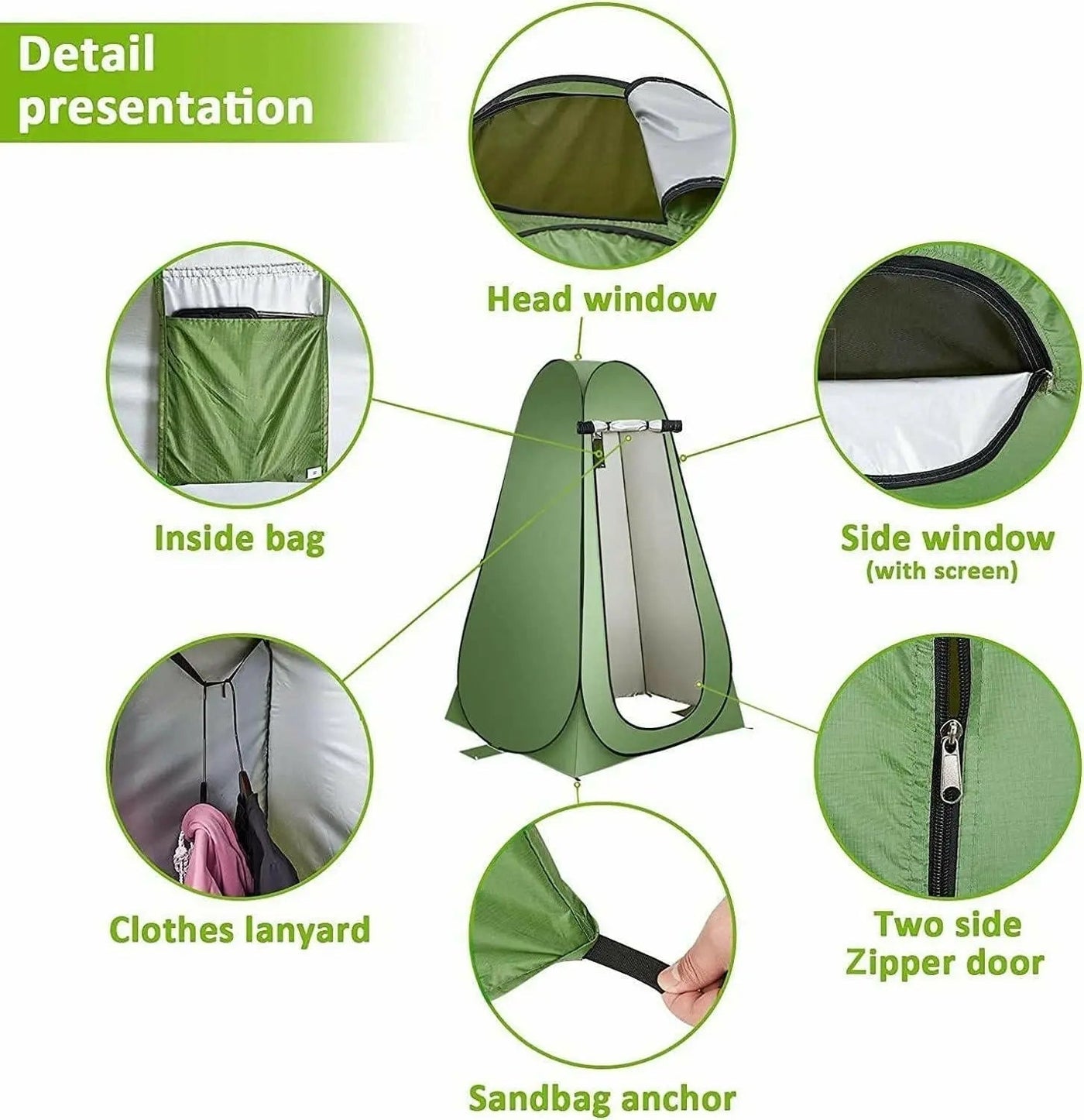 SKY-TOUCH Outdoor Changing Clothes Tent, Pop Up Shower Tent