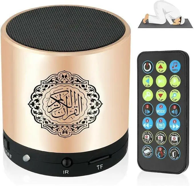 Siruiku Remote Control Speaker Portable Quran Speaker MP3 Player 8GB TF FM Quran Koran Translator USB Rechargeable Speaker, Secure Digital, Micro SD